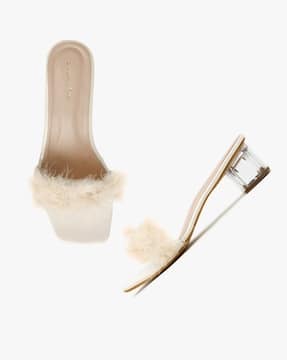 Buy Cream Heeled Sandals for Women by 