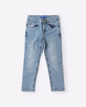 Boys Washed Straight Fit Jeans