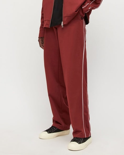 Buy ALL SAINTS Moreno Straight Fit Track Pants  Red Color Men  AJIO LUXE