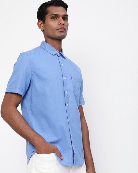 levis sky blue shirt