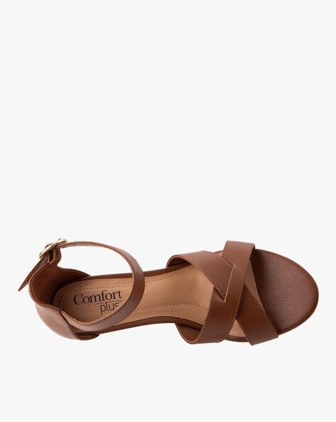 Comfort Plus By Predictions Women's Nancy Low-wedge Sandal | LookMazing