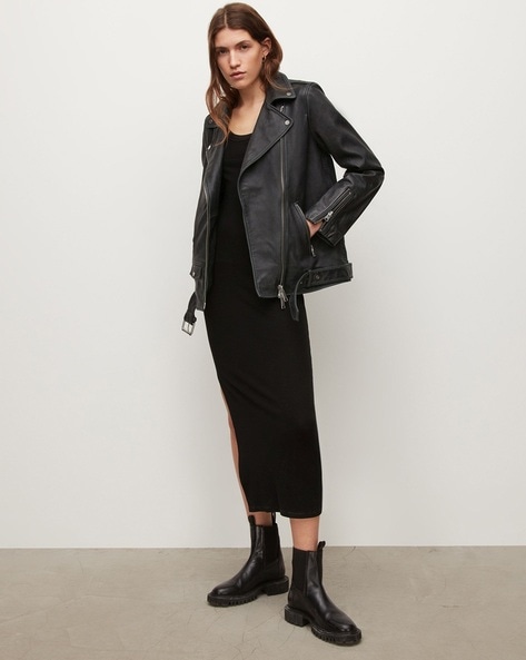 All saints billie leather cheap jacket