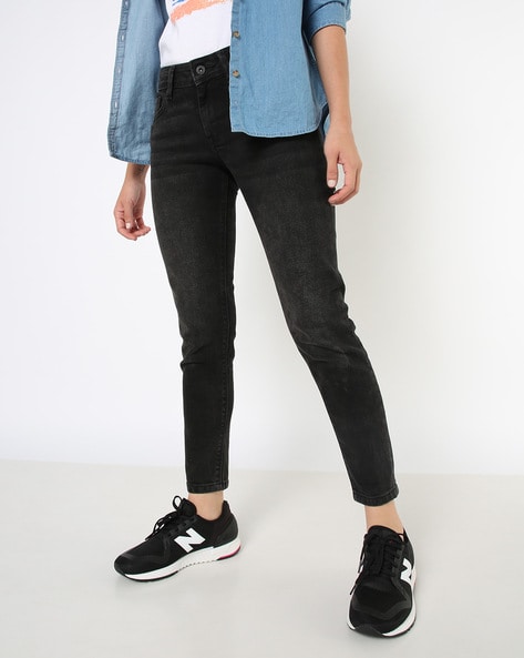 Pepe Jeans Light-Wash Mid-Rise Skinny Jeans