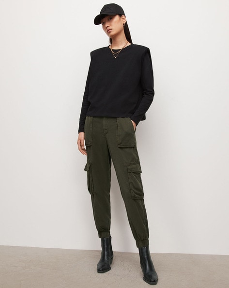 Buy Women Tapered Cargo Pants Straight Leg Slim Fit Military Tactical Combat  Cargo Slacks High Waist Belted Trousers Army Green XXLarge at Amazonin