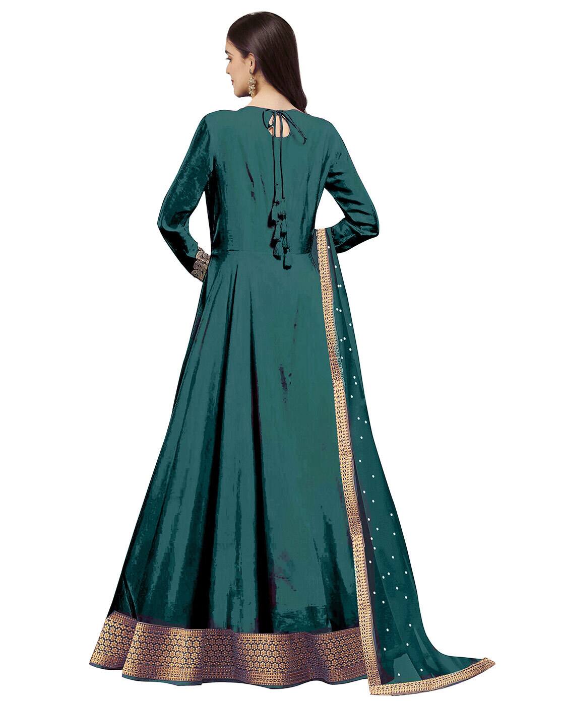 Buy Turquoise Dress Material for Women 