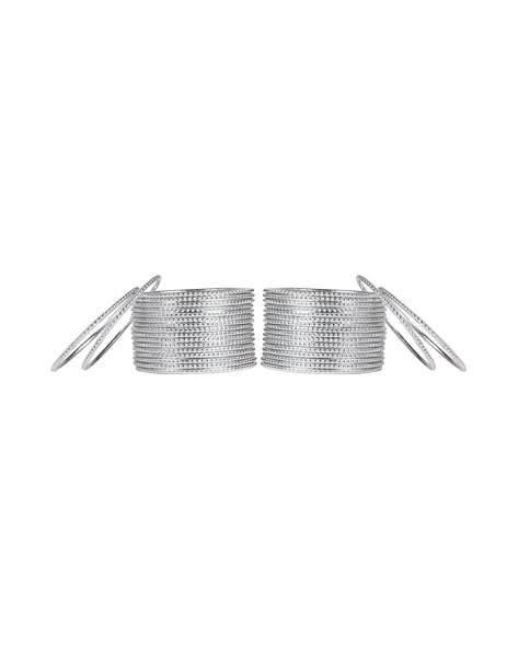 White on sale metal bangles