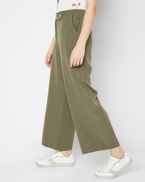 Buy Green Trousers & Pants for Women by Vero Moda Online