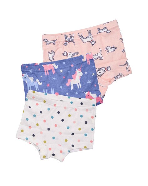 Pack of 3 printed cotton briefs