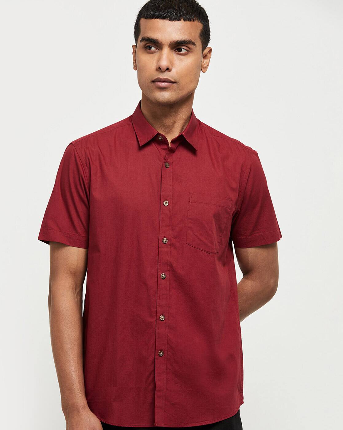 Buy MAROON Shirts for Men by MAX Online 