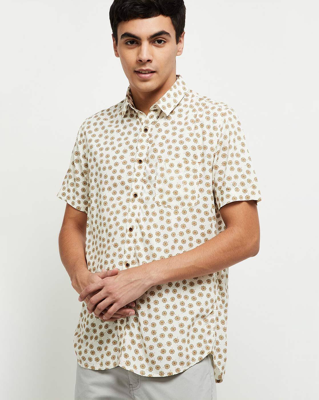 Buy Cream Shirts for Men by MAX Online 