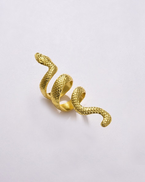 Edwardian Gold and Diamond Snake Ring - Aladdins Cave Jewellery