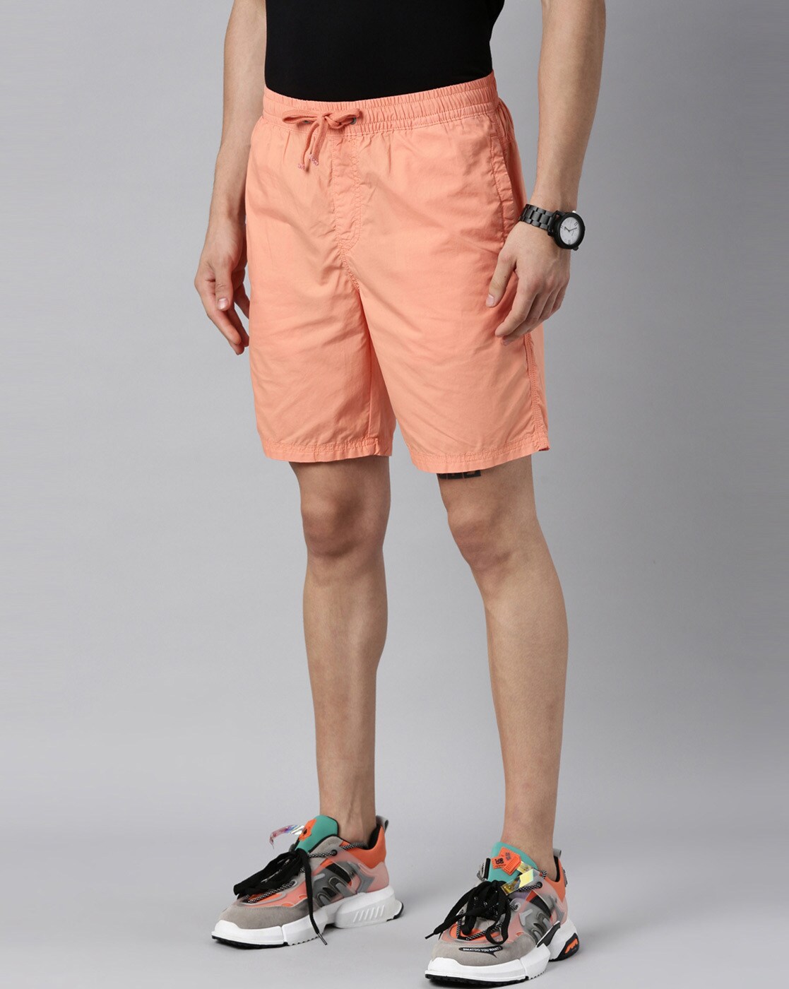 Buy Orange Shorts for Men by BREAKBOUNCE Online 