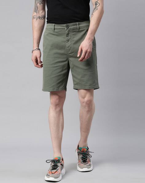 Buy Green Shorts for Men by BREAKBOUNCE 