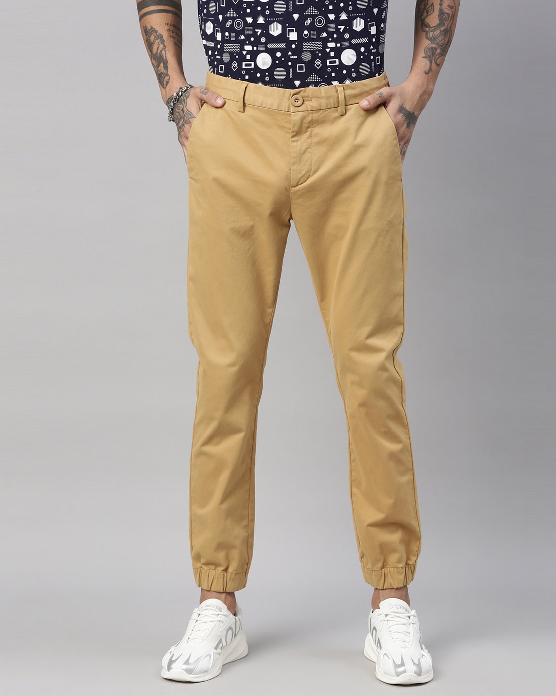 Chino joggers with belt on sale loops