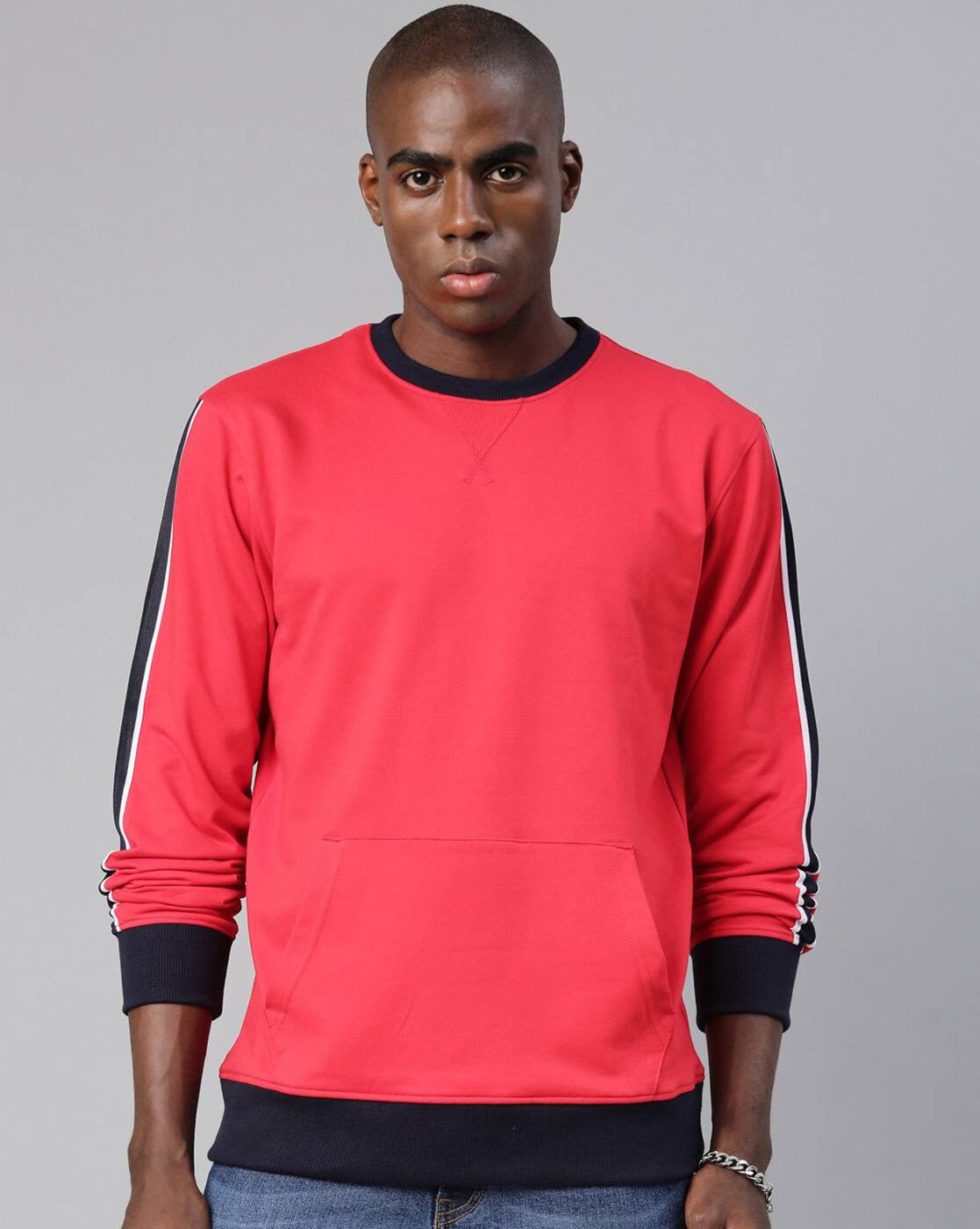 red shirt classic crew sweatshirt