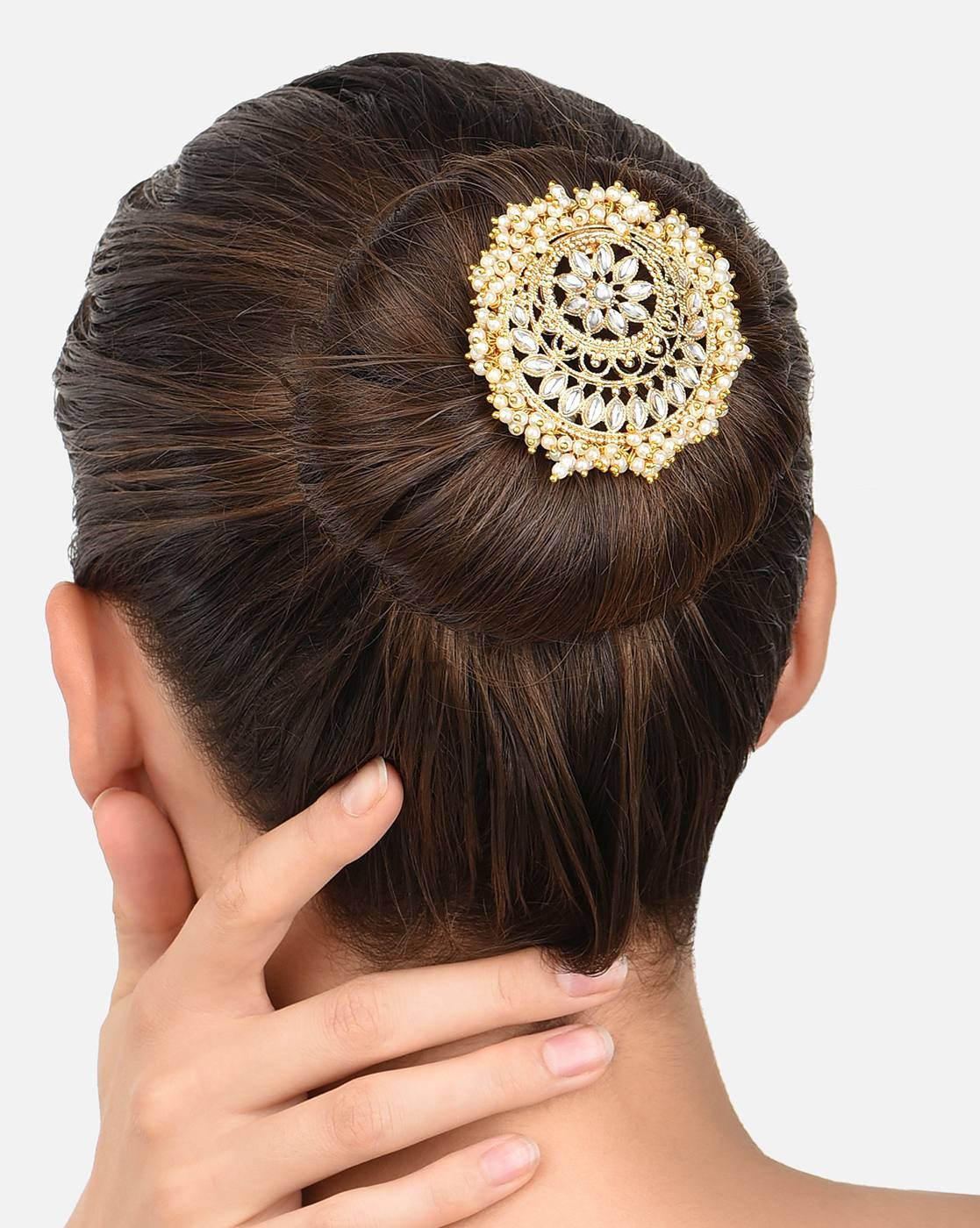 Buy Rajkanya White Artificial Flowers Women's Hair Clips Hair Comb Hair  Brooch Juda Pins Hair Pins Online at Low Prices in India - Amazon.in