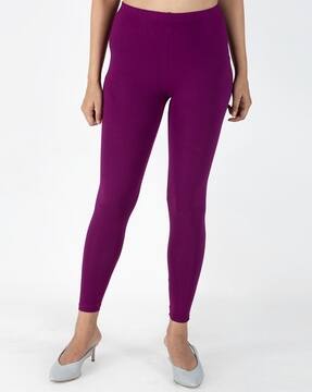 Buy Purple Leggings for Women by INDIAN 