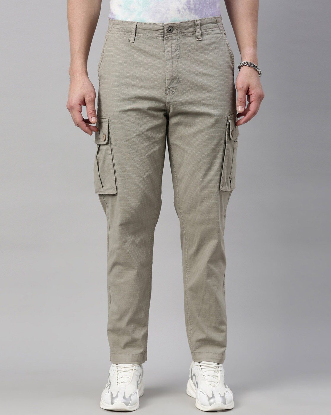 Buy Breakbounce Men's Slim Fit Casual Trousers (JR7710-DarkKhaki_34) at  Amazon.in