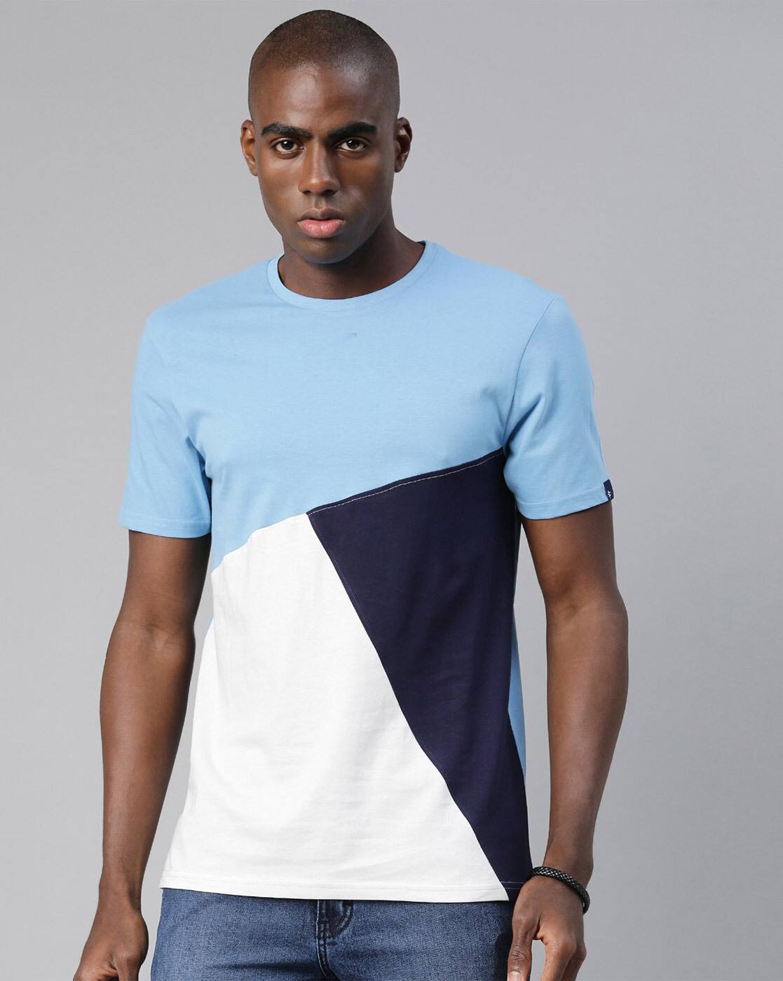 Buy Blue \u0026 White Tshirts for Men by 