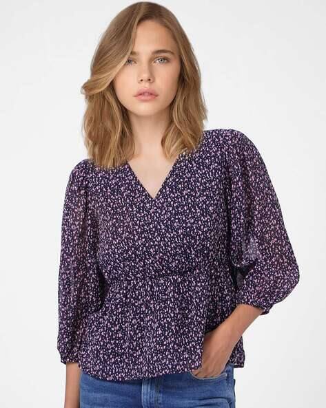 JDY BY ONLY Floral Print V-neck Top
