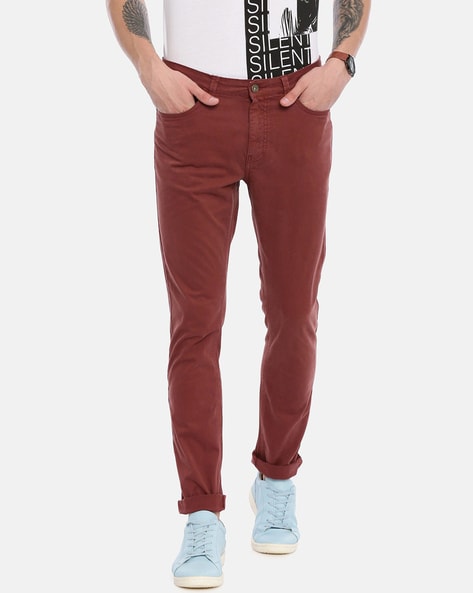 HUGO Men's Modern-Fit Dark Red Suit Trousers - Macy's