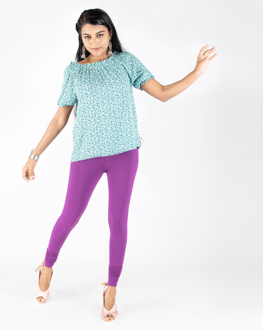 Buy Indian Flower 4 Way Stretch Ankle Length Leggings - Leggings for Women  22428322 | Myntra