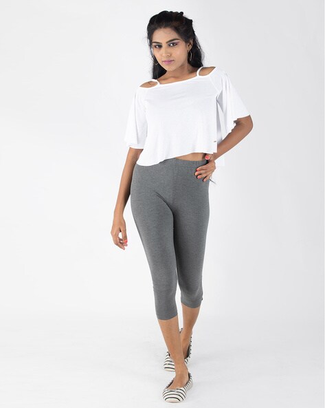 Mid-Calf Length Basic Leggings