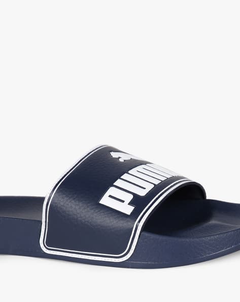 Puma navy blue flip flops Clearance