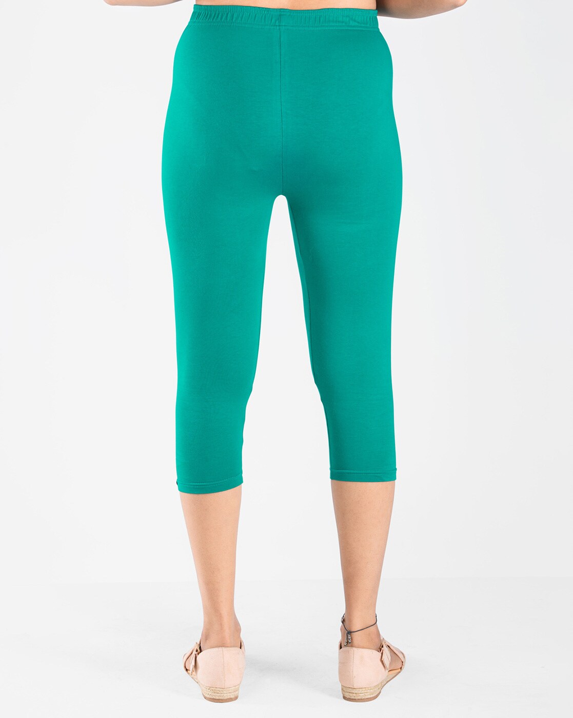 Buy Green Leggings for Women by INDIAN FLOWER Online