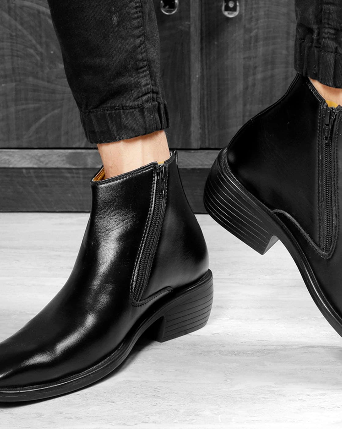 Formal black boots hotsell