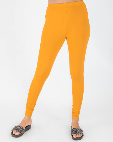 Buy Yellow Leggings for Women by INDIAN 