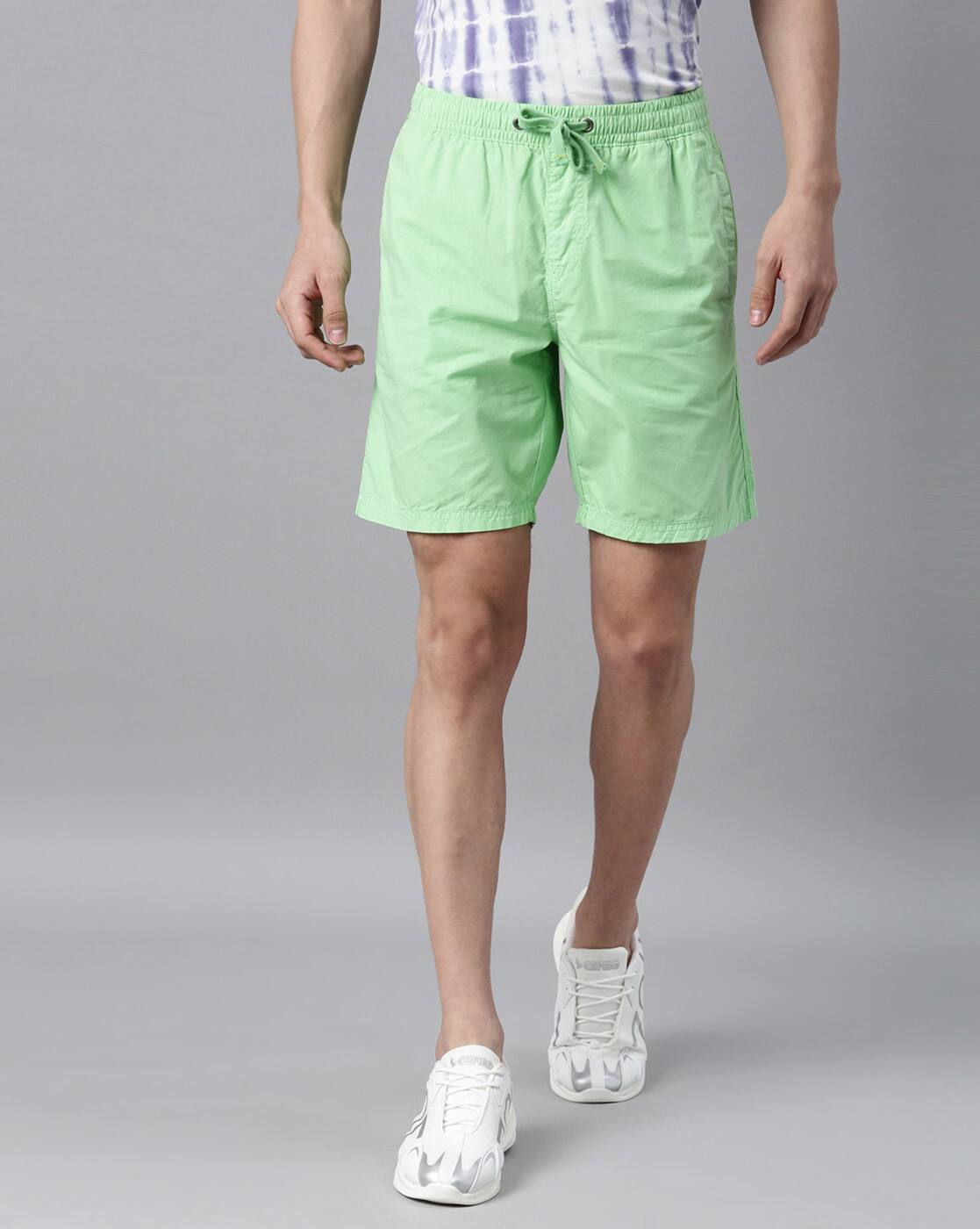 Buy Lime Green Shorts for Men by 