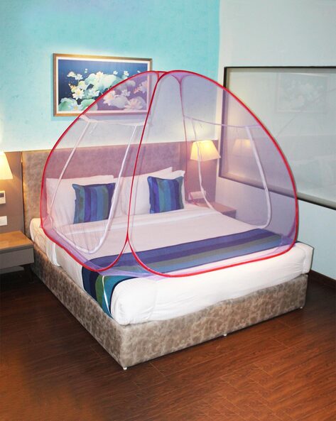 Purple Furnishing Fabrics For Home, Foldable Mosquito Net For King Size Bed