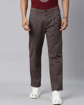 Buy Men Grey Comfort Fit Trousers online  Looksgudin