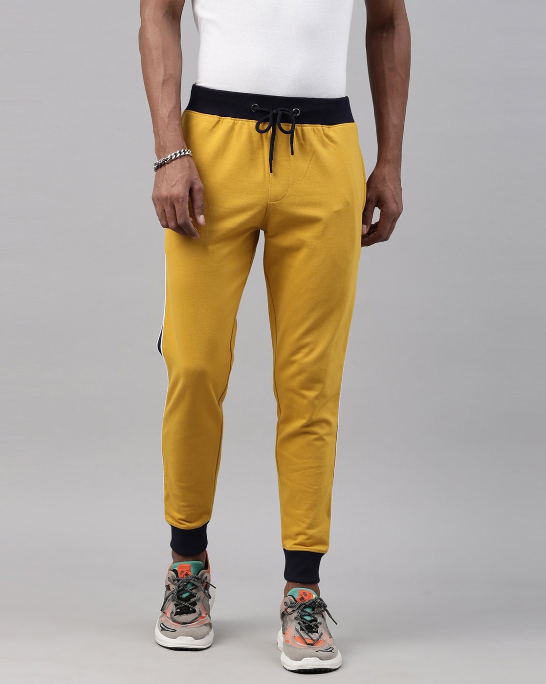 Buy Yellow Track Pants for Men by BREAKBOUNCE Online  Ajiocom