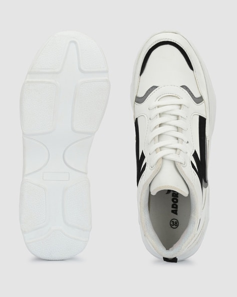 Buy White & Black Sports Shoes for Women by ADORLY Online
