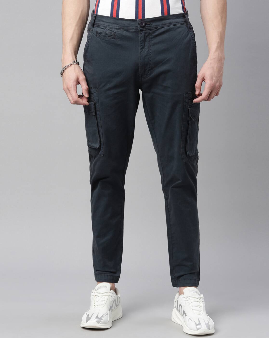 Buy Navy Trousers \u0026 Pants for Men by 