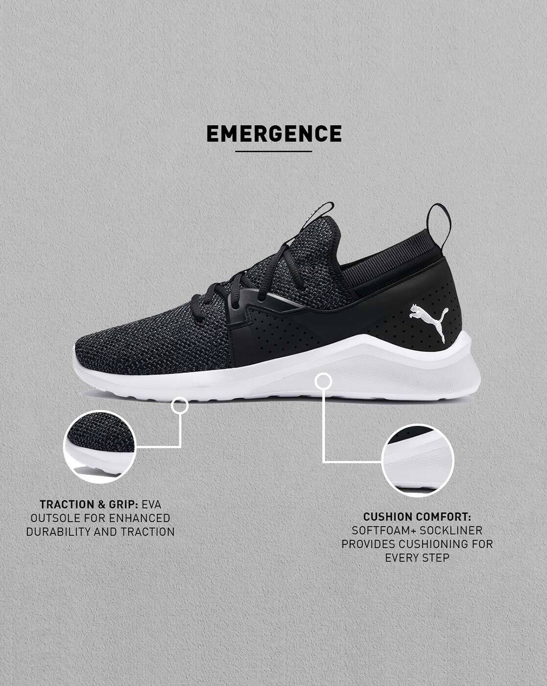 Puma emergence store black running shoes