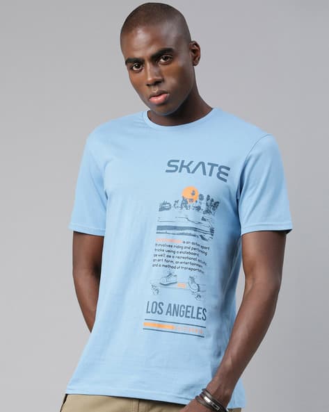 Buy Blue Tshirts for Men by BREAKBOUNCE 