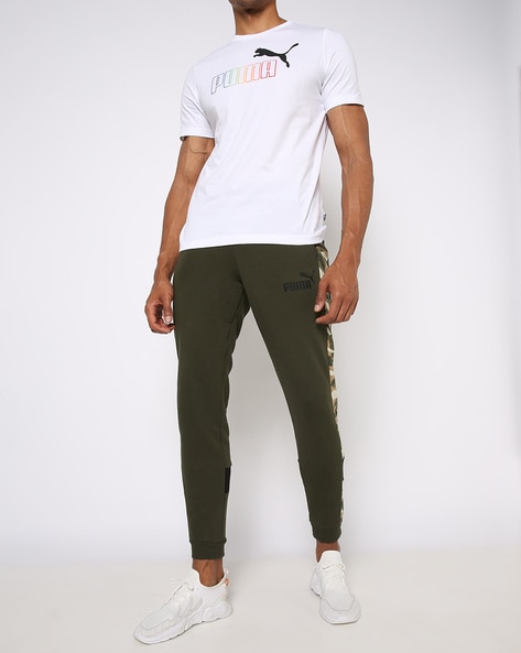 Puma core cheap logo pants green