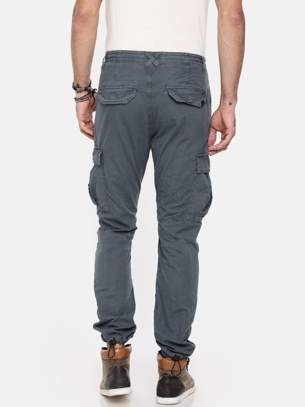 Louis Philippe Sport Tapered Men Grey Trousers  Price History
