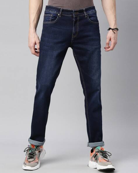 Buy Blue Jeans for Men by BREAKBOUNCE 