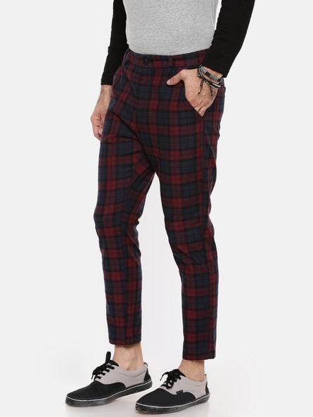 Twisted Tailor Greco skinny suit trousers in black and red check | ASOS