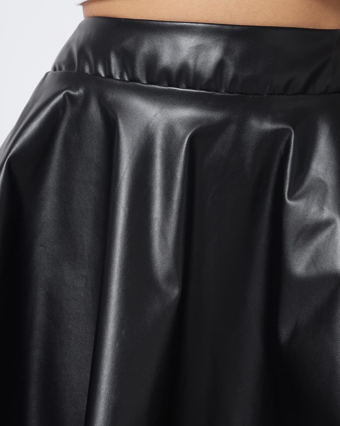 Cute Black Skirt - Skater Skirt - Vegan Leather Skirt - $55.00 - Lulus