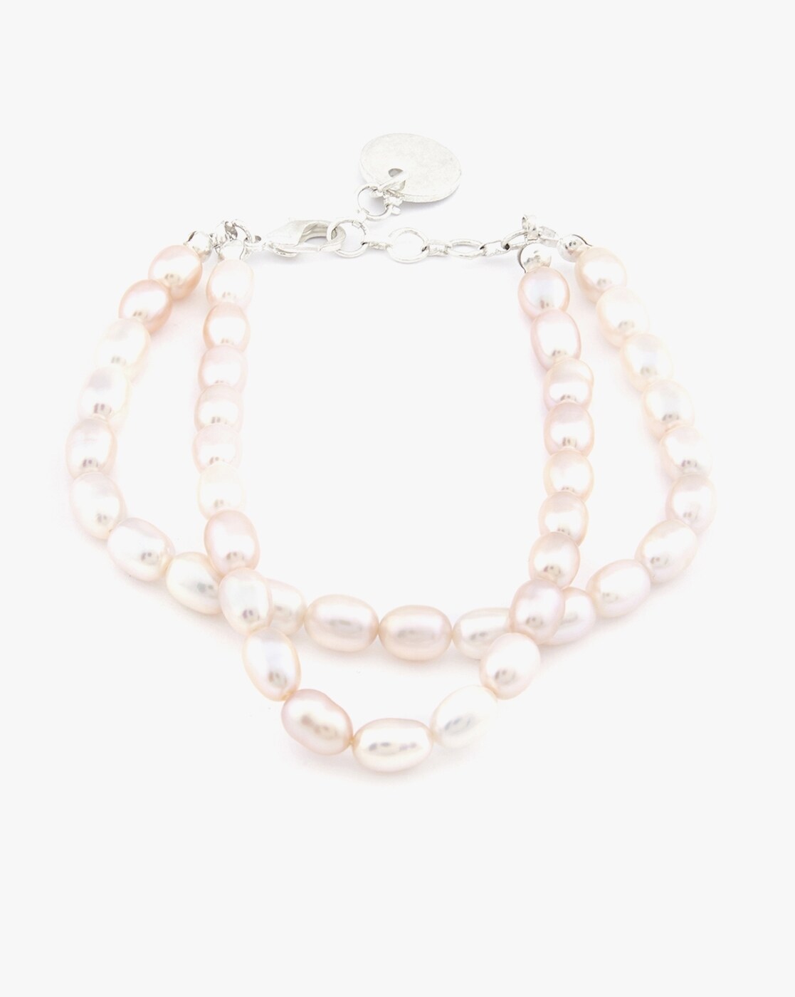 Buy Estele RhodiumPlated Pearl Bracelet Online At Best Price  Tata CLiQ