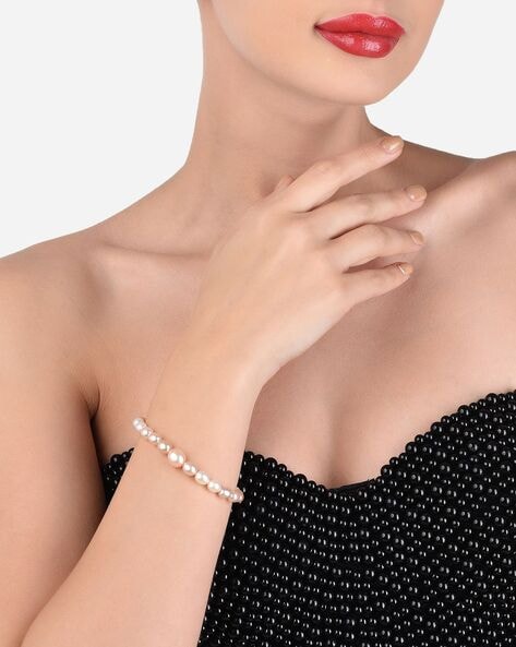 Buy White Natural Pearls Bracelet by ANAASH at Ogaan Online Shopping Site