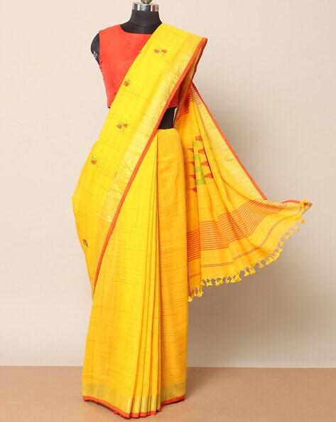 Magenta & Yellow Bengal's Beautiful Dhakai Jamdani Sarees for Women All  Over Work Bengali Jamdani Saree Handloom Jamdani Sari - Etsy