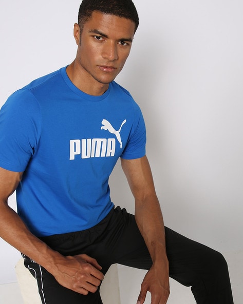 Blue puma store t shirt