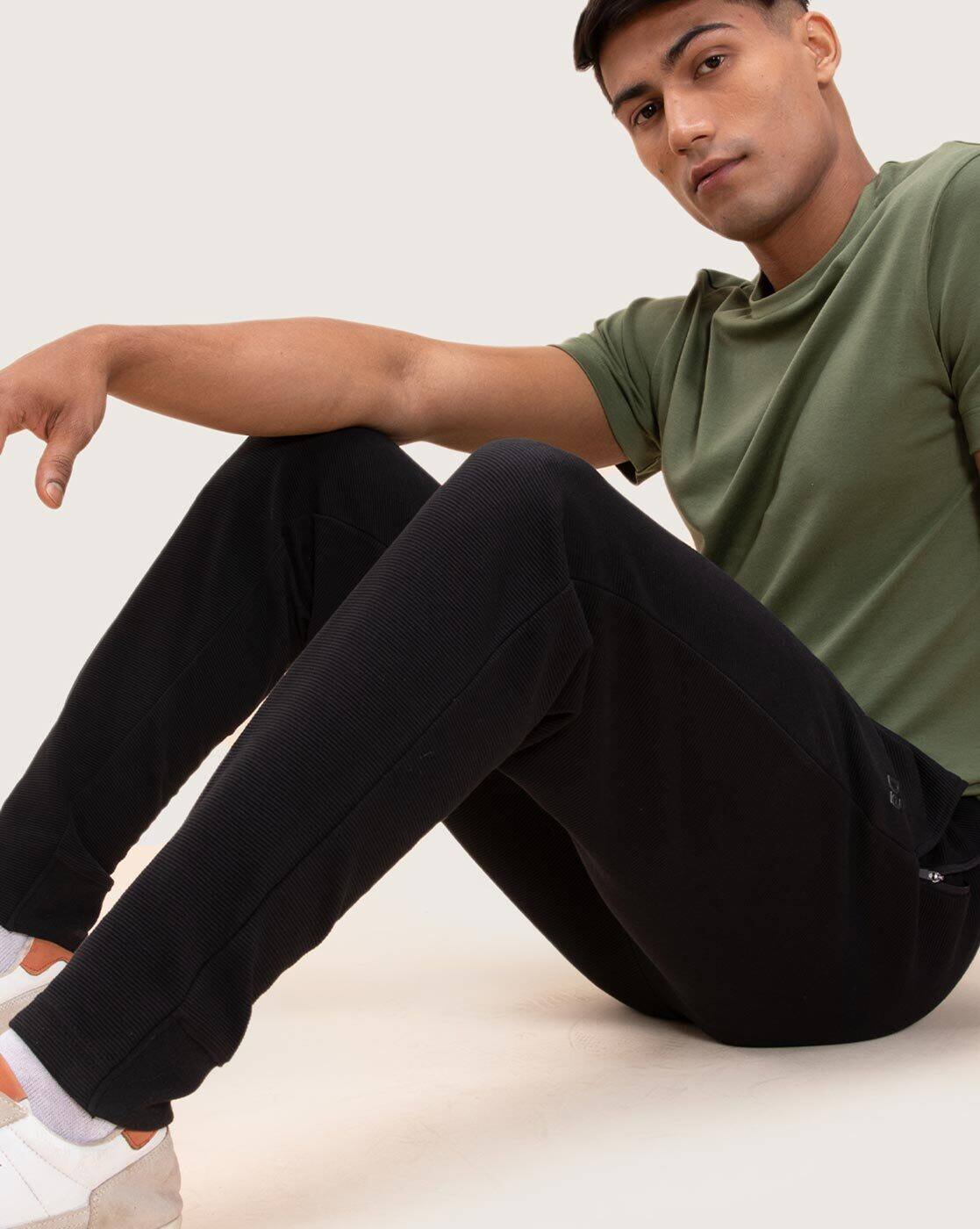Buy Black Track Pants for Men by 
