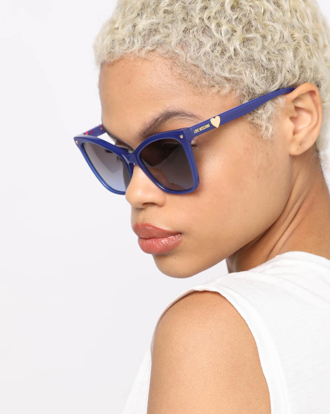 Blue cheap love sunglasses